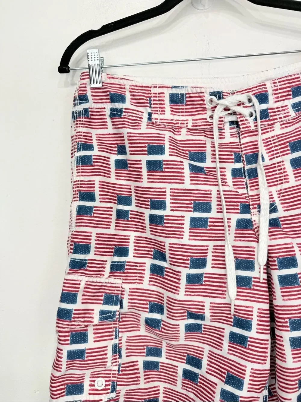 Old Navy Red White Blue Starry Mesh Lined Patriotic Americana Swim Board Shorts